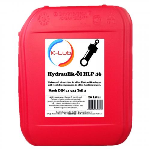 20 Liter K-Lub HLP 46 Hydraulikl | HLP46 ISO