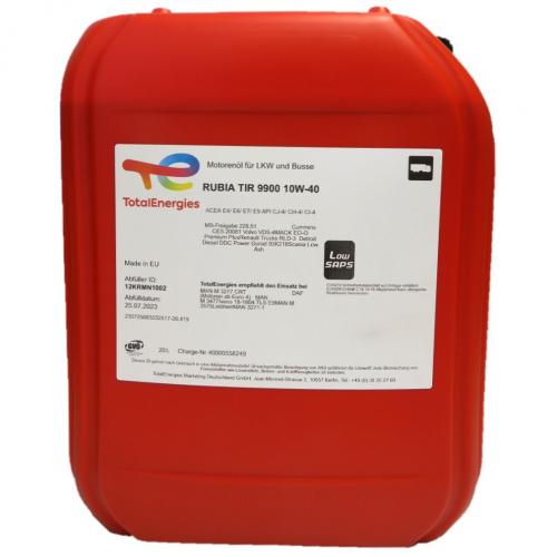 20 Liter Total Rubia TIR 9900 10W-40
