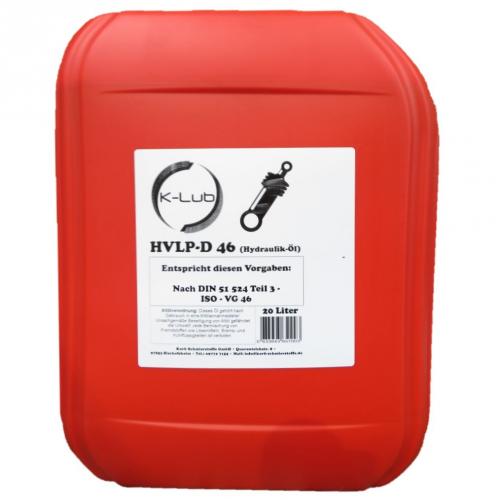20 Liter K-Lub HVLP-D 46 Hydraulikl